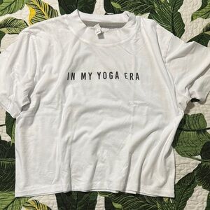 White Graphic Tee - In My Yoga Era